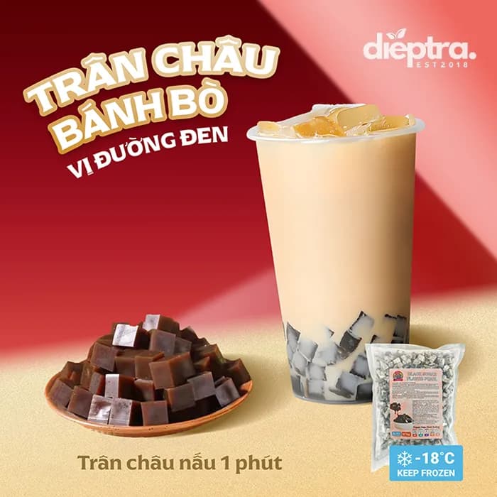 Trân Châu Bánh Bò Vị Đường Đen | Đông Lạnh - Ảnh 1
