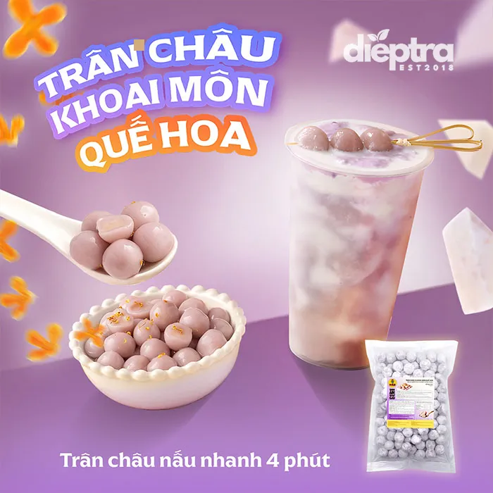 Trân Châu Khoai Môn Nhân Quế Hoa | Đông Lạnh - Ảnh 1