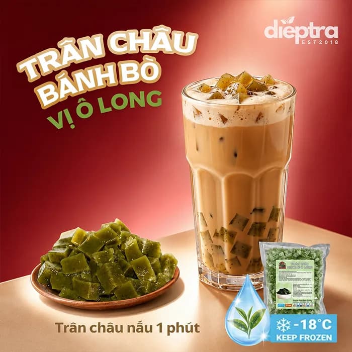 Trân Châu Bánh Bò Vị Ô Long | Đông Lạnh - Ảnh 1